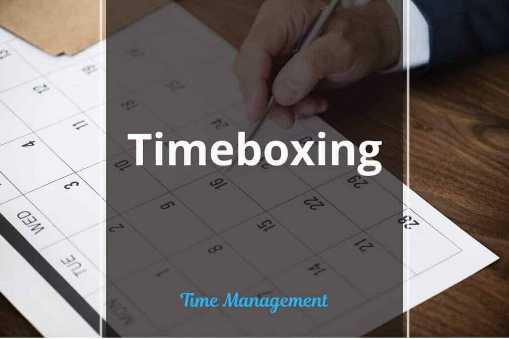 An image of a Calendar to explain the time boxing concept